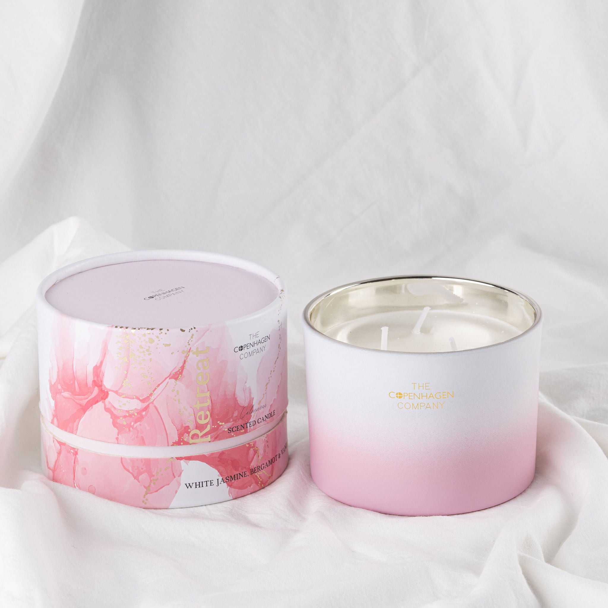 The Copenhagen Candle Company, Retreat, Large Candle, Pink, Wellness, Calmness, Bergamot, Lemon, Orange, Red Fruits